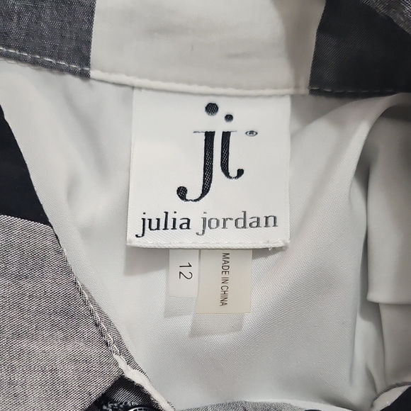 Julia Jordan Checkered Cotton Dress - Picture 9 of 9